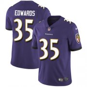Wholesale Cheap Nike Ravens #35 Gus Edwards Purple Team Color Men's Stitched NFL Vapor Untouchable Limited Jersey