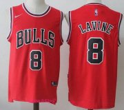 Wholesale Cheap Men's Chicago Bulls #8 Zach LaVine Red 2017-2018 Nike Swingman Stitched NBA Jersey