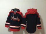 Wholesale Cheap Men's Atlanta Braves Blank Black Red Ageless Must-Have Lace-Up Pullover Hoodie