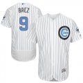 Wholesale Cheap Cubs #9 Javier Baez White(Blue Strip) Flexbase Authentic Collection Father's Day Stitched MLB Jersey