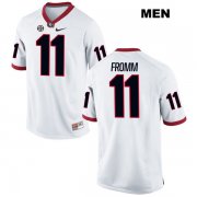 Wholesale Cheap Men's Georgia Bulldogs #11 Jake Fromm White Stitched NCAA Nike College Football Jersey