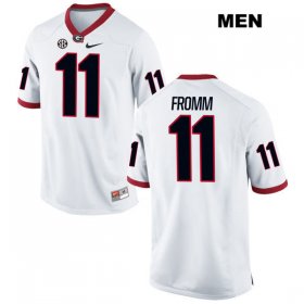 Wholesale Cheap Men\'s Georgia Bulldogs #11 Jake Fromm White Stitched NCAA Nike College Football Jersey