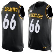 Wholesale Cheap Nike Steelers #66 David DeCastro Black Team Color Men's Stitched NFL Limited Tank Top Jersey