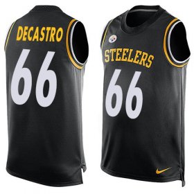 Wholesale Cheap Nike Steelers #66 David DeCastro Black Team Color Men\'s Stitched NFL Limited Tank Top Jersey