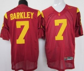 Wholesale Cheap USC Trojans #7 Matt Barkley Red Jersey