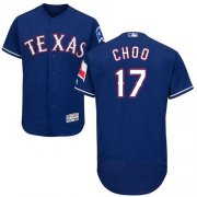 Wholesale Cheap Rangers #17 Shin-Soo Choo Blue Flexbase Authentic Collection Stitched MLB Jersey