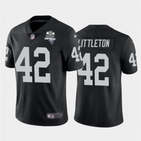 Wholesale Cheap Nike Las Vegas Raiders 42 Cory Littleton Black 2020 Inaugural Season Vapor Untouchable Limited Jersey