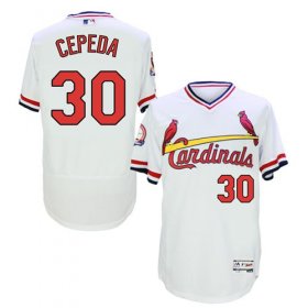 Wholesale Cheap Cardinals #30 Orlando Cepeda White Flexbase Authentic Collection Cooperstown Stitched MLB Jersey