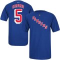 Wholesale Cheap New York Rangers #5 Dan Girardi Reebok Name and Number Player T-Shirt Royal