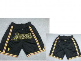 Wholesale Cheap Men\'s Los Angeles Lakers Black 2020 Nike City Edition Just Don Shorts Swingman Shorts
