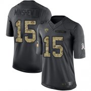 Wholesale Cheap Nike Jaguars #15 Gardner Minshew II Black Youth Stitched NFL Limited 2016 Salute to Service Jersey