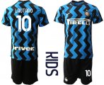 Wholesale Cheap Youth 2020-2021 club Inter Milan home 10 blue Soccer Jerseys