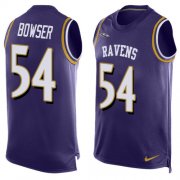 Wholesale Cheap Nike Ravens #54 Tyus Bowser Purple Team Color Men's Stitched NFL Limited Tank Top Jersey