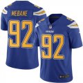 Wholesale Cheap Nike Chargers #92 Brandon Mebane Electric Blue Men's Stitched NFL Limited Rush Jersey