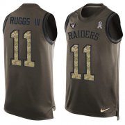 Wholesale Cheap Nike Raiders #11 Henry Ruggs III Green Men's Stitched NFL Limited Salute To Service Tank Top Jersey