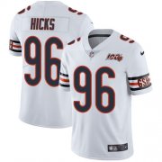 Wholesale Cheap Nike Bears #96 Akiem Hicks White Men's 100th Season Stitched NFL Vapor Untouchable Limited Jersey