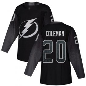 Cheap Adidas Lightning #20 Blake Coleman Black Alternate Authentic Stitched NHL Jersey