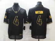 Wholesale Cheap Men's Houston Texans #4 Deshaun Watson Black Gold 2020 Salute To Service Stitched NFL Nike Limited Jersey