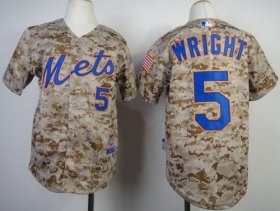 Wholesale Cheap Mets #5 David Wright Camo Alternate Cool Base Stitched Youth MLB Jersey