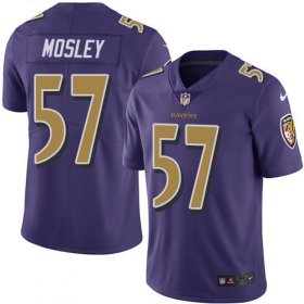 Wholesale Cheap Nike Ravens #57 C.J. Mosley Purple Youth Stitched NFL Limited Rush Jersey