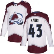 Wholesale Cheap Adidas Avalanche #43 Nazem Kadri White Road Authentic Stitched NHL Jersey