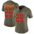 Wholesale Cheap Nike Chiefs #25 Clyde Edwards-Helaire Olive Women's Stitched NFL Limited 2017 Salute To Service Jersey