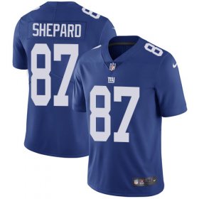 Wholesale Cheap Nike Giants #87 Sterling Shepard Royal Blue Team Color Men\'s Stitched NFL Vapor Untouchable Limited Jersey