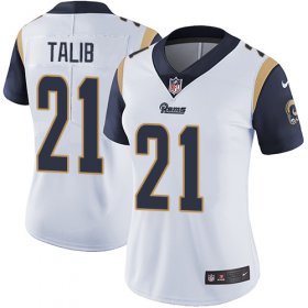 Wholesale Cheap Nike Rams #21 Aqib Talib White Women\'s Stitched NFL Vapor Untouchable Limited Jersey