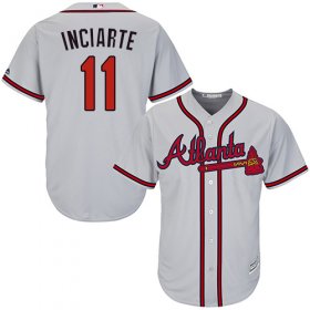 Wholesale Cheap Braves #11 Ender Inciarte Grey Cool Base Stitched Youth MLB Jersey