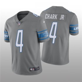 Wholesale Cheap Men\'s Detroit Lions #4 DJ Chark Jr. Gray Vapor Untouchable Limited Stitched Jersey