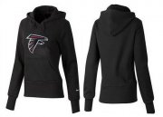 Wholesale Cheap Women's Atlanta Falcons Logo Pullover Hoodie Black