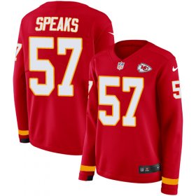 Wholesale Cheap Nike Chiefs #57 Breeland Speaks Red Team Color Women\'s Stitched NFL Limited Therma Long Sleeve Jersey