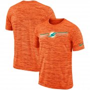 Wholesale Cheap Miami Dolphins Nike Sideline Velocity Performance T-Shirt Heathered Orange