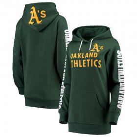 Wholesale Cheap Oakland Athletics G-III 4Her by Carl Banks Women\'s Extra Innings Pullover Hoodie Green