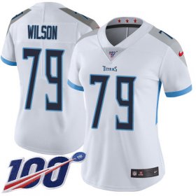 Wholesale Cheap Nike Titans #79 Isaiah Wilson White Women\'s Stitched NFL 100th Season Vapor Untouchable Limited Jersey