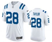 Wholesale Cheap Men's Indianapolis Colts #28 Jonathan Taylor White 2020 Vapor Untouchable Stitched NFL Nike Limited Jersey