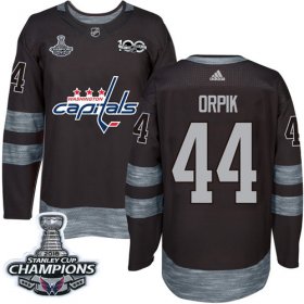 Wholesale Cheap Adidas Capitals #44 Brooks Orpik Black 1917-2017 100th Anniversary Stanley Cup Final Champions Stitched NHL Jersey
