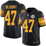 Wholesale Cheap Nike Steelers #47 Mel Blount Black Men's Stitched NFL Limited Rush Jersey