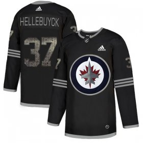 Wholesale Cheap Adidas Jets #37 Connor Hellebuyck Black Authentic Classic Stitched NHL Jersey