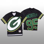 Wholesale Cheap NFL Green Bay Packers #95 Tyler Lancaster Black Men's Mitchell & Nell Big Face Fashion Limited NFL Jersey