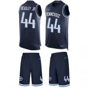 Wholesale Cheap Nike Titans #44 Vic Beasley Jr Navy Blue Team Color Men's Stitched NFL Limited Tank Top Suit Jersey