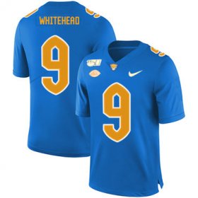 Wholesale Cheap Pittsburgh Panthers 9 Jordan Whitehead Blue 150th Anniversary Patch Nike College Football Jersey