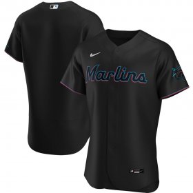 Wholesale Cheap Miami Marlins Men\'s Nike Black Alternate 2020 Authentic MLB Jersey