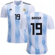 Wholesale Cheap Argentina #19 Banega Home Kid Soccer Country Jersey