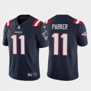 Wholesale Cheap Men's New England Patriots #11 DeVante Parker Navy Vapor Untouchable Limited Stitched Jersey
