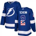Cheap Adidas Lightning #2 Luke Schenn Blue Home Authentic USA Flag Youth Stitched NHL Jersey