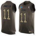 Wholesale Cheap Nike Lions #11 Marvin Jones Jr Green Men's Stitched NFL Limited Salute To Service Tank Top Jersey