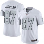Wholesale Cheap Nike Raiders #87 Foster Moreau White Men's Stitched NFL Limited Rush Jersey
