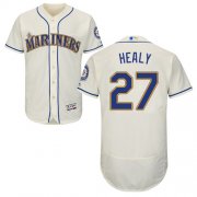 Wholesale Cheap Mariners #27 Ryon Healy Cream Flexbase Authentic Collection Stitched MLB Jersey