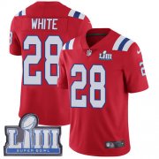 Wholesale Cheap Nike Patriots #28 James White Red Alternate Super Bowl LIII Bound Men's Stitched NFL Vapor Untouchable Limited Jersey